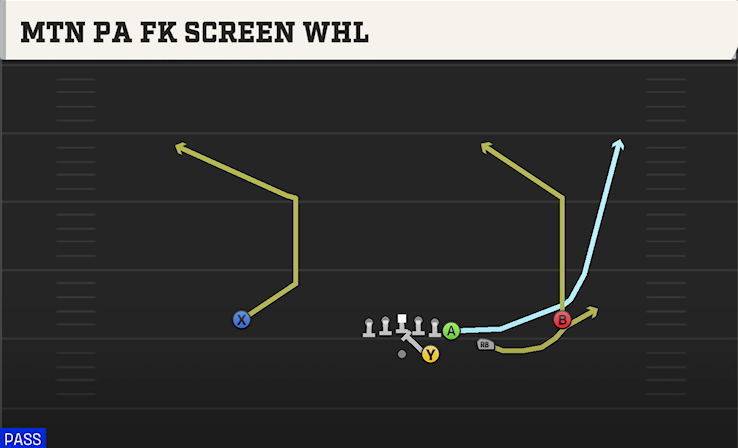 MTN PA FK SCREEN WHL play diagram College Football 27