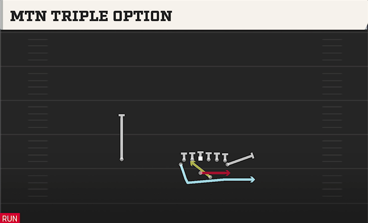 MTN TRIPLE OPTION play diagram College Football 27