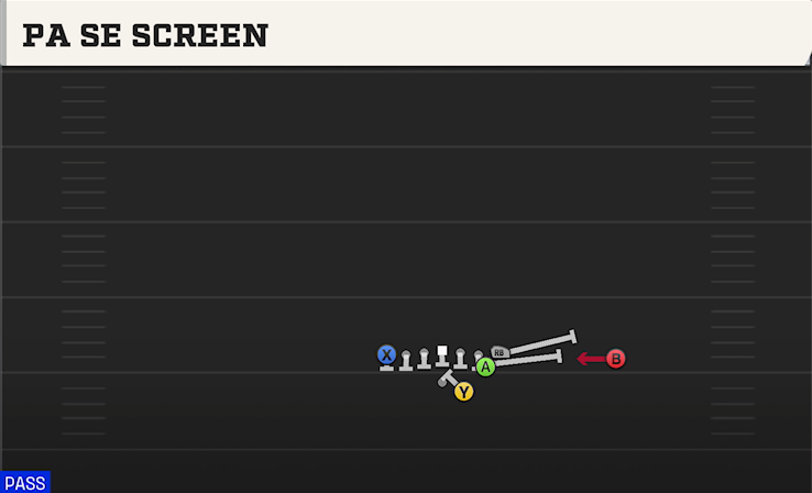 PA SE SCREEN play diagram College Football 27
