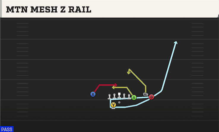 MTN MESH Z RAIL play diagram College Football 27