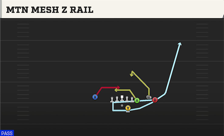 MTN MESH Z RAIL play diagram College Football 27