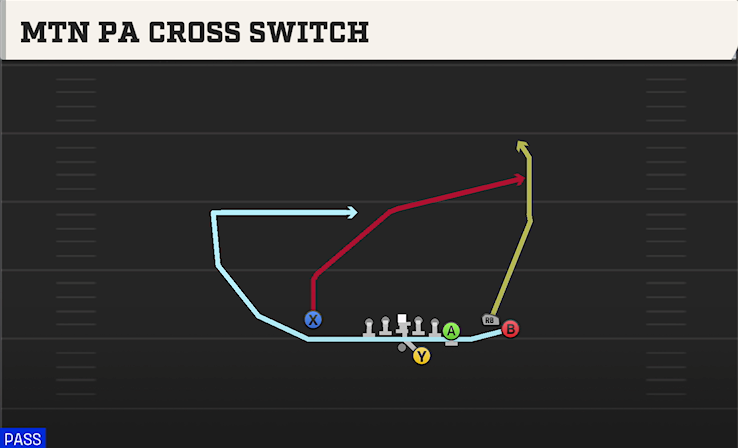 MTN PA CROSS SWITCH play diagram College Football 27