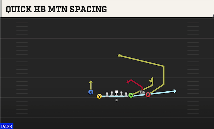 QUICK HB MTN SPACING play diagram College Football 27