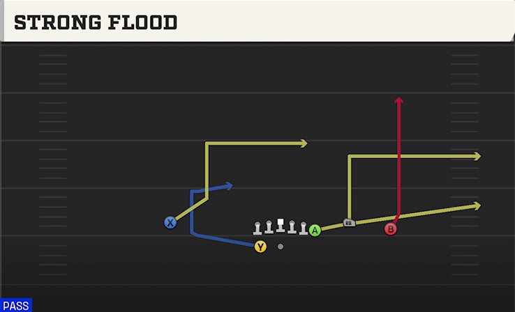 STRONG FLOOD play diagram College Football 27