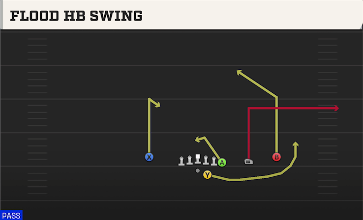 FLOOD HB SWING play diagram College Football 27