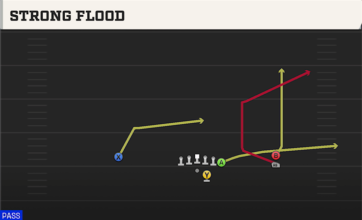 STRONG FLOOD play diagram College Football 27
