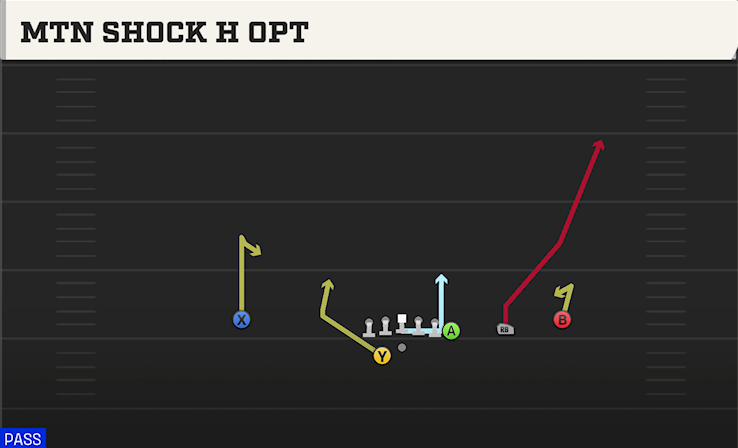 MTN SHOCK H OPT play diagram College Football 27