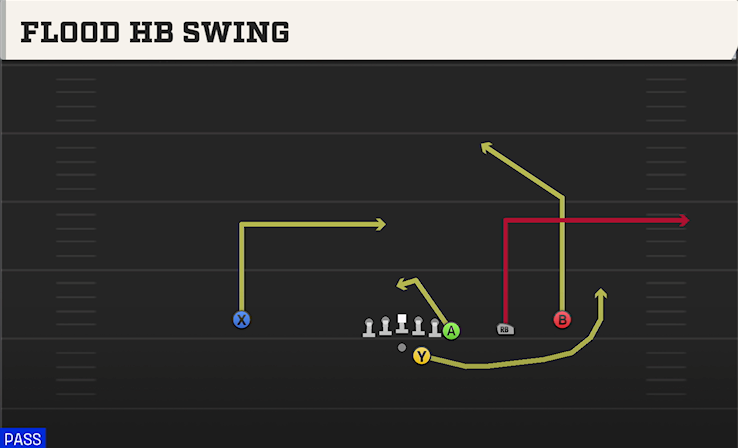 FLOOD HB SWING play diagram College Football 27