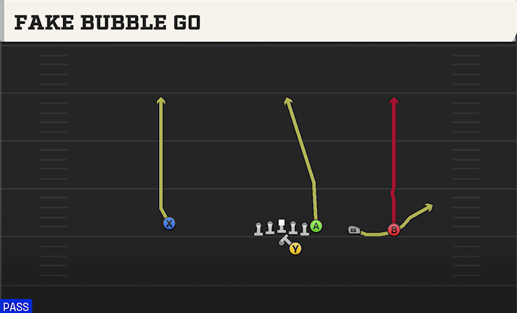 FAKE BUBBLE GO play diagram College Football 27