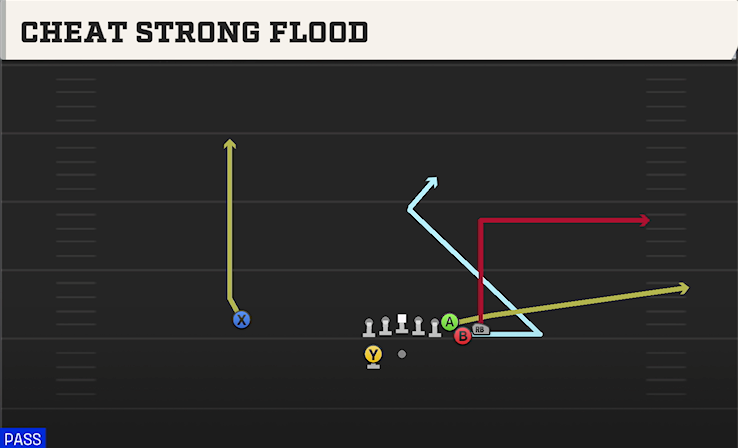 CHEAT STRONG FLOOD play diagram College Football 27