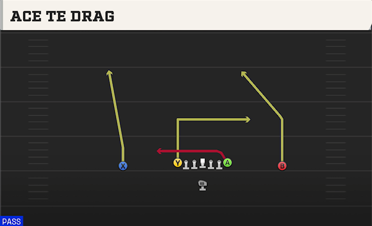 ACE TE DRAG play diagram College Football 27
