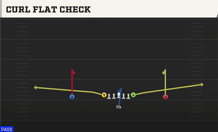 CURL FLAT CHECK play diagram College Football 27