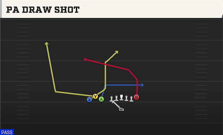 PA DRAW SHOT play diagram College Football 27