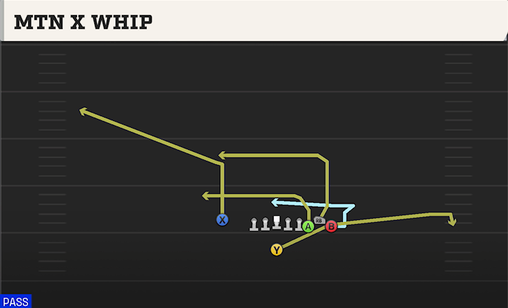 MTN X WHIP play diagram College Football 27