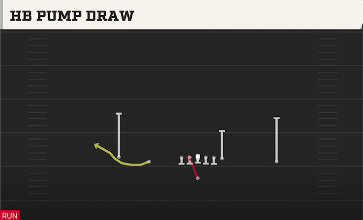 HB PUMP DRAW play diagram College Football 27