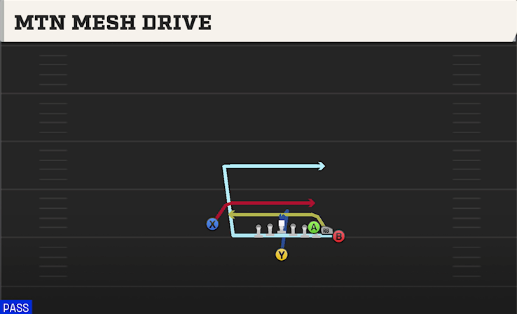 MTN MESH DRIVE play diagram College Football 27