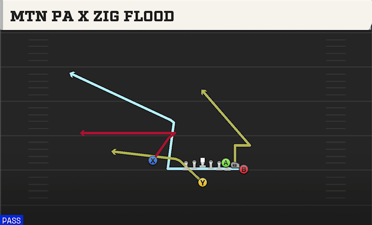 MTN PA X ZIG FLOOD play diagram College Football 27