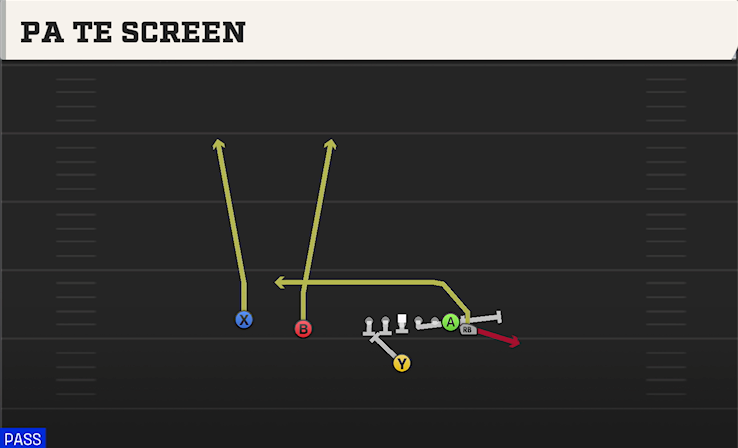 PA TE SCREEN play diagram College Football 27