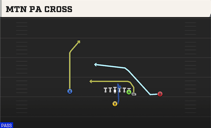 MTN PA CROSS play diagram College Football 27