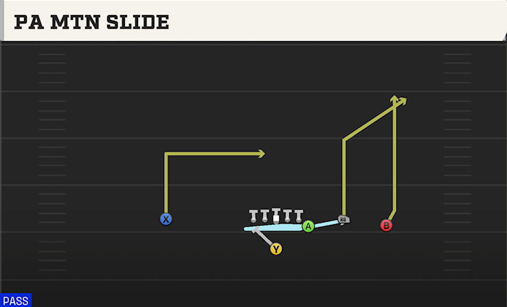 PA MTN SLIDE play diagram College Football 27
