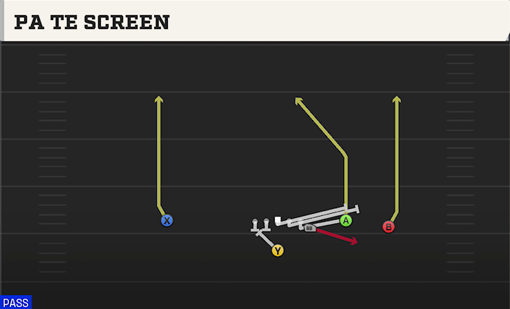 PA TE SCREEN play diagram College Football 27