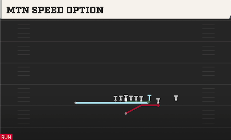 MTN SPEED OPTION play diagram College Football 27