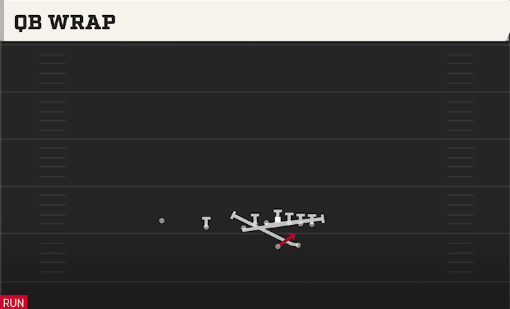 QB WRAP play diagram College Football 27