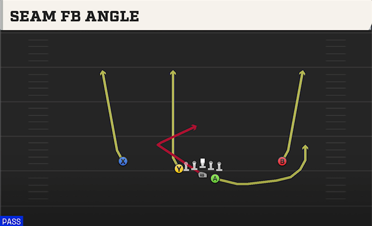 SEAM FB ANGLE play diagram College Football 27