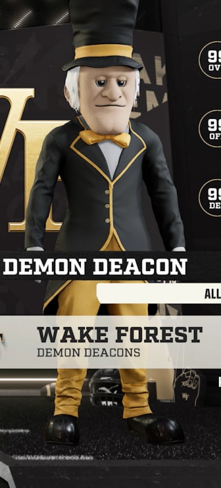 Demon, the Wake Forest Demon Deacons mascot