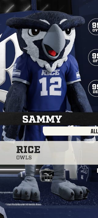Sammy, the Rice Owls mascot