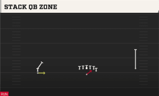 Stack QB Zone play art
