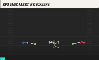 RPO Base Alert WR Screens play art