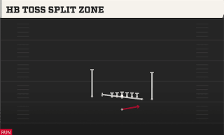 HB Toss Split Zone play art