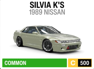 1989 Nissan Silvia K'S in-game card