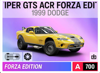 1999 Dodge Viper GTS ACR Forza Edition