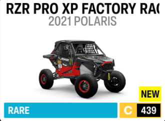 2021 Polaris #51 Rzr Pro Xp Factory Racing Limited Edition