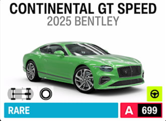 2025 Bentley Continental Gt Speed in-game card