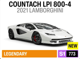 2021 Lamborghini Countach Lpi 800-4 in-game card