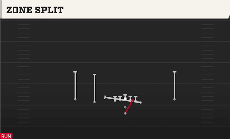 Zone Split play art from Pistol Doubles Y Off in CFB 27