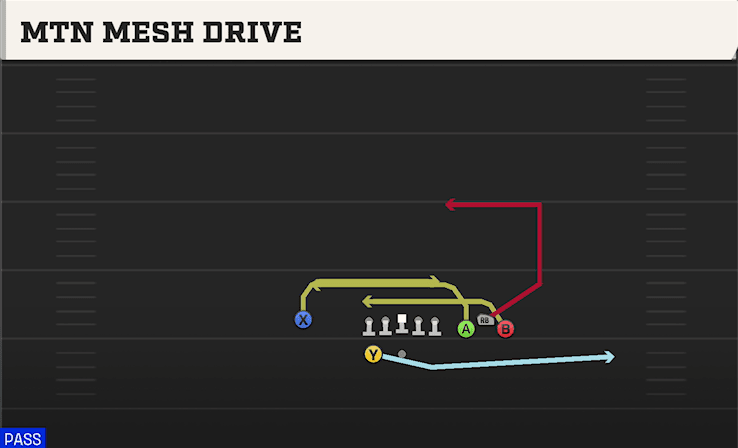 Mtn Mesh Drive play art from Shotgun Bunch Spread Nasty in CFB 27