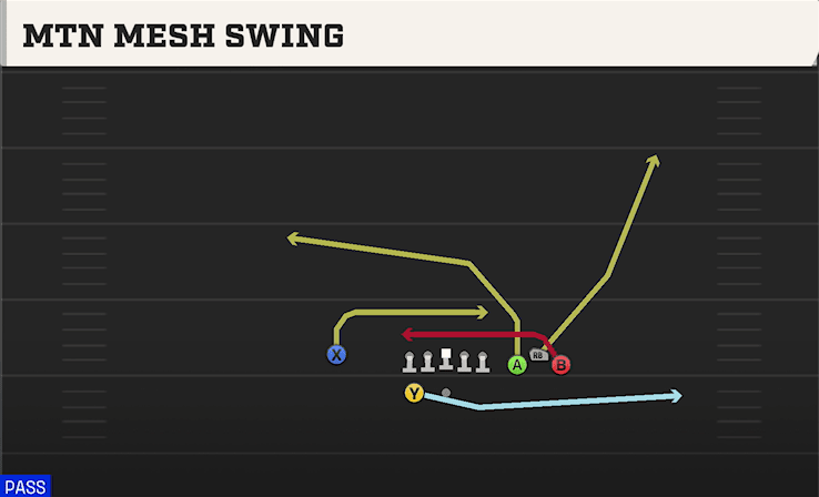 Mtn Mesh Swing play art from Shotgun Bunch Spread Nasty in CFB 27