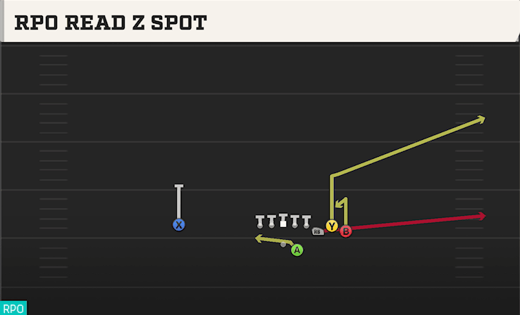 RPO Read Z Spot play art from Shotgun Bunch STR Offset in CFB 27