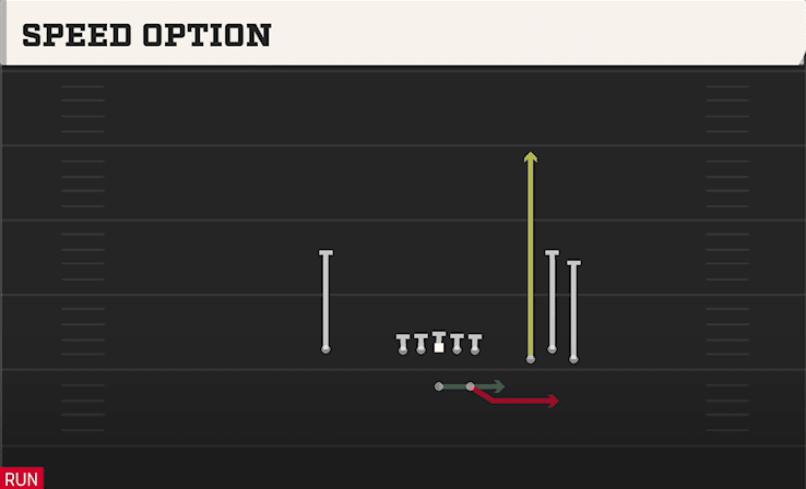 Speed Option play art from Shotgun Bunch STR Wide in CFB 27