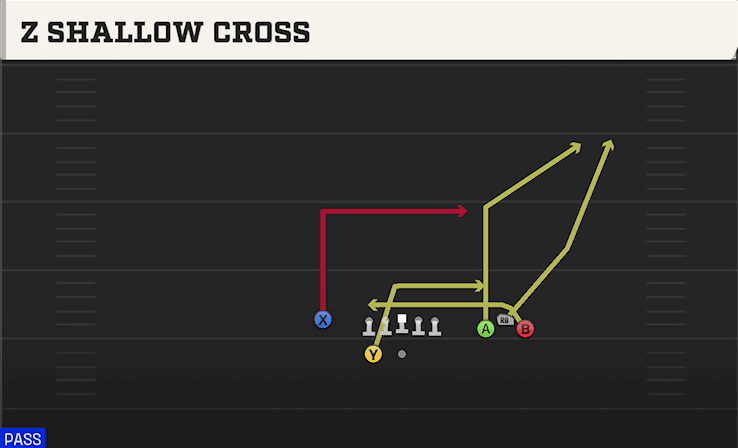 Z Shallow Cross play art from Shotgun Bunch Y-Flex in CFB 27