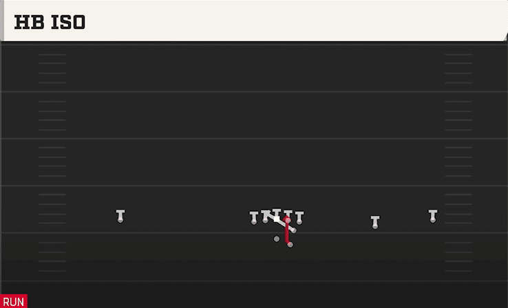 HB Iso play art from Shotgun Wide Slot Right in CFB 27