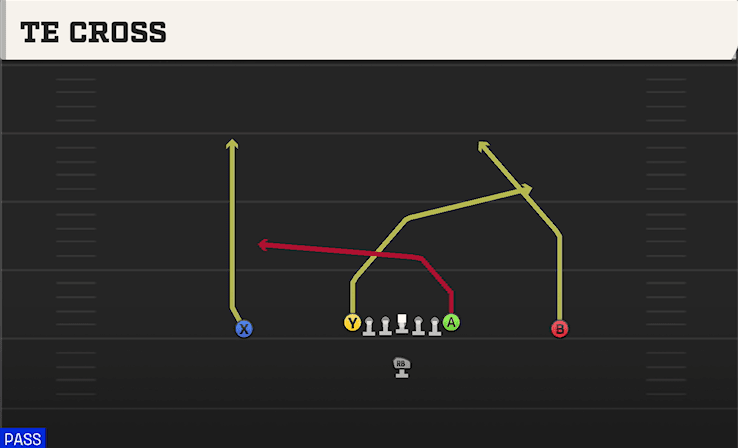TE Cross play art from Singleback Ace in CFB 27