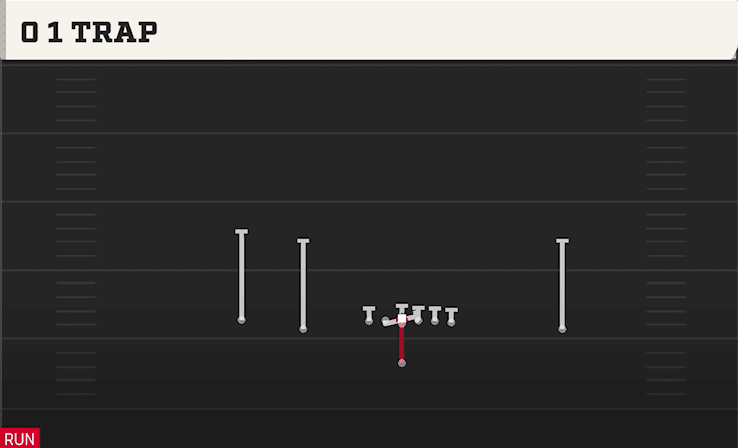 0 1 Trap play art from Singleback Doubles in CFB 27