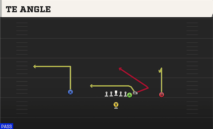 TE Angle play art from Singleback East in CFB 27