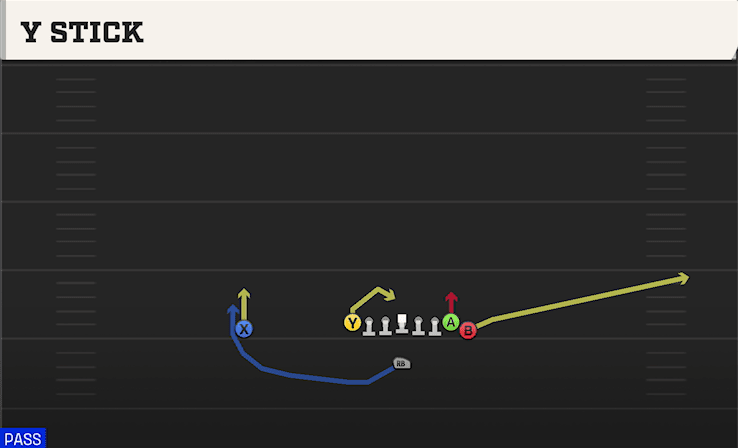 Y Stick play art from Singleback Wing Tight in CFB 27