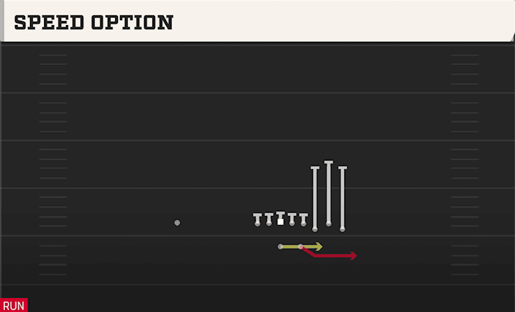 Speed Option play art from Wildcat Bunch HB STR in CFB 27